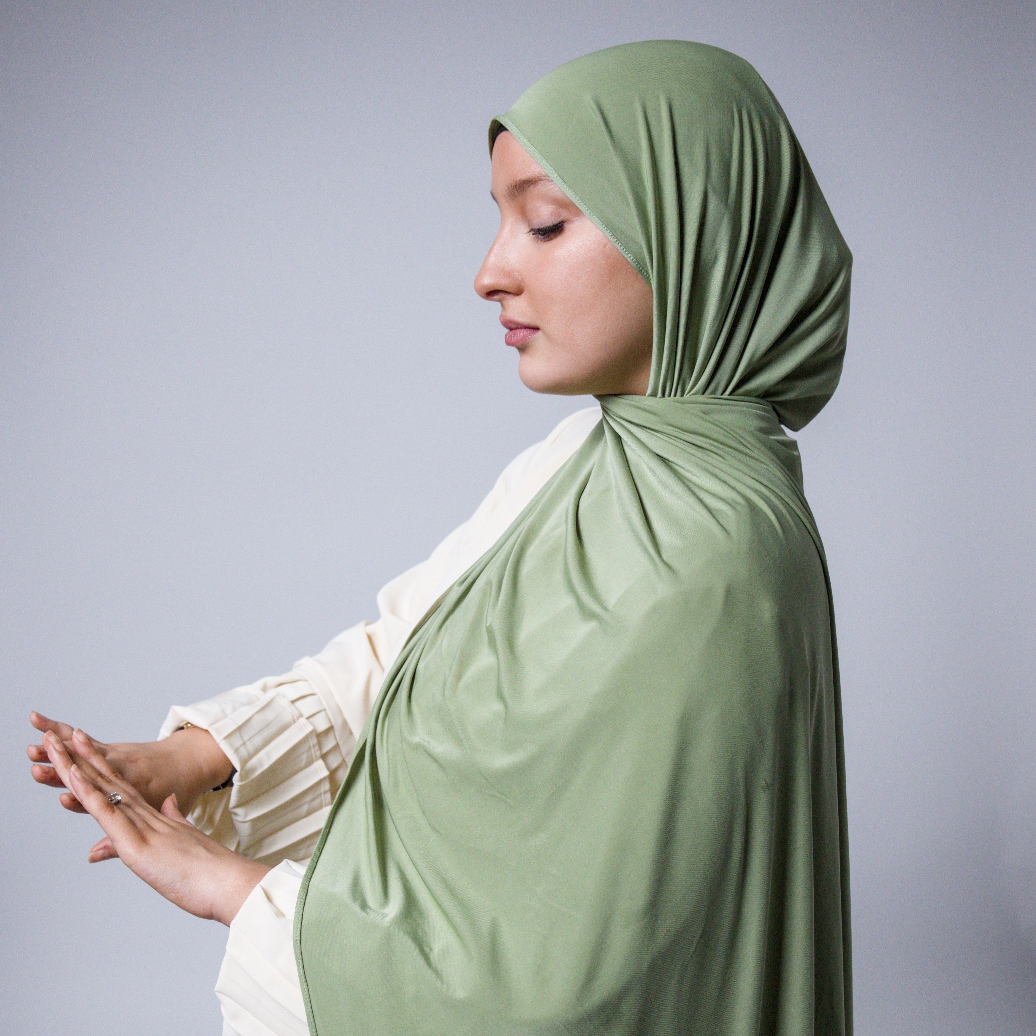 HIJAB LIQUID JERSEY | Vert Sauge