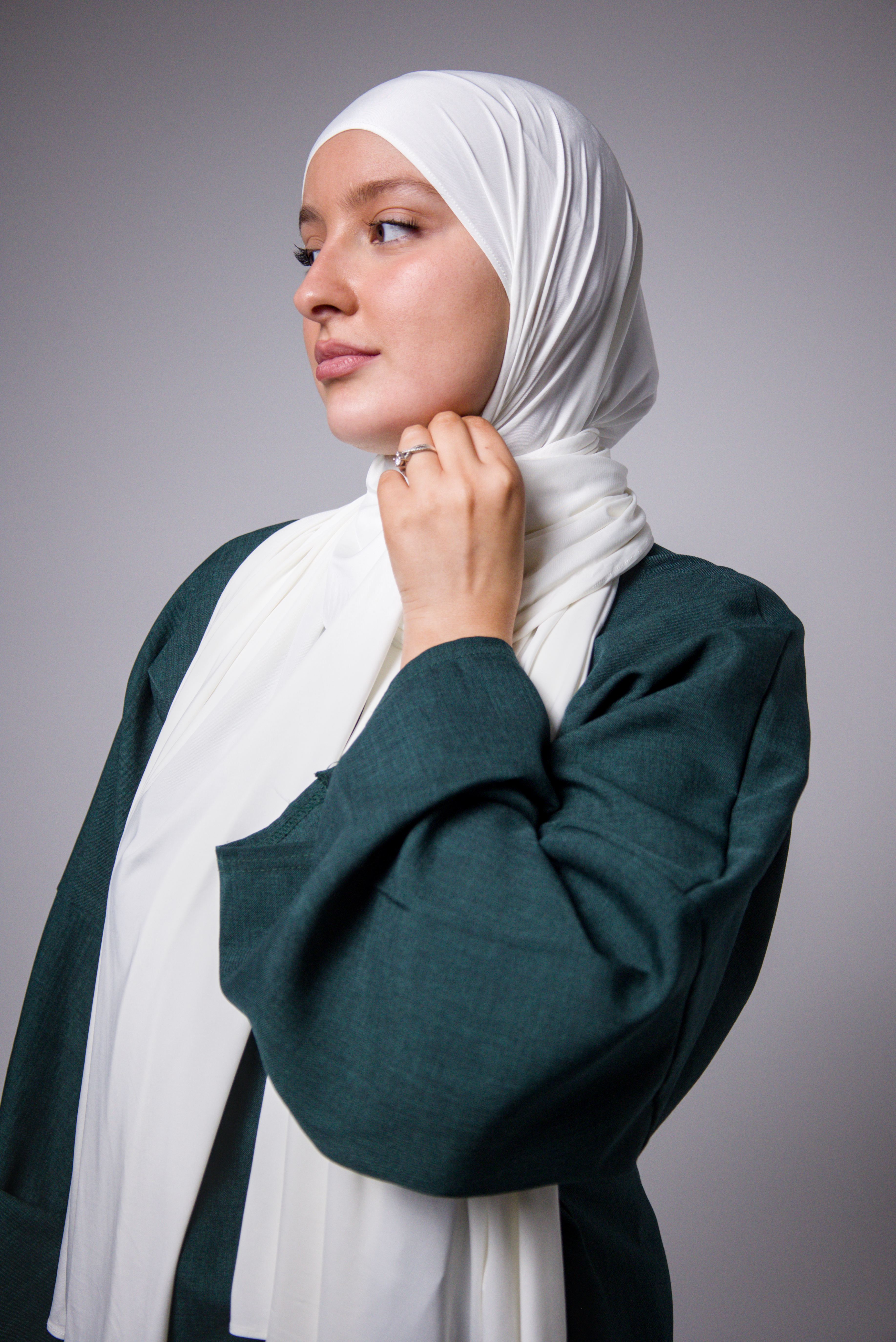 HIJAB LIQUID | JERSEY PREMIUM | Blanc