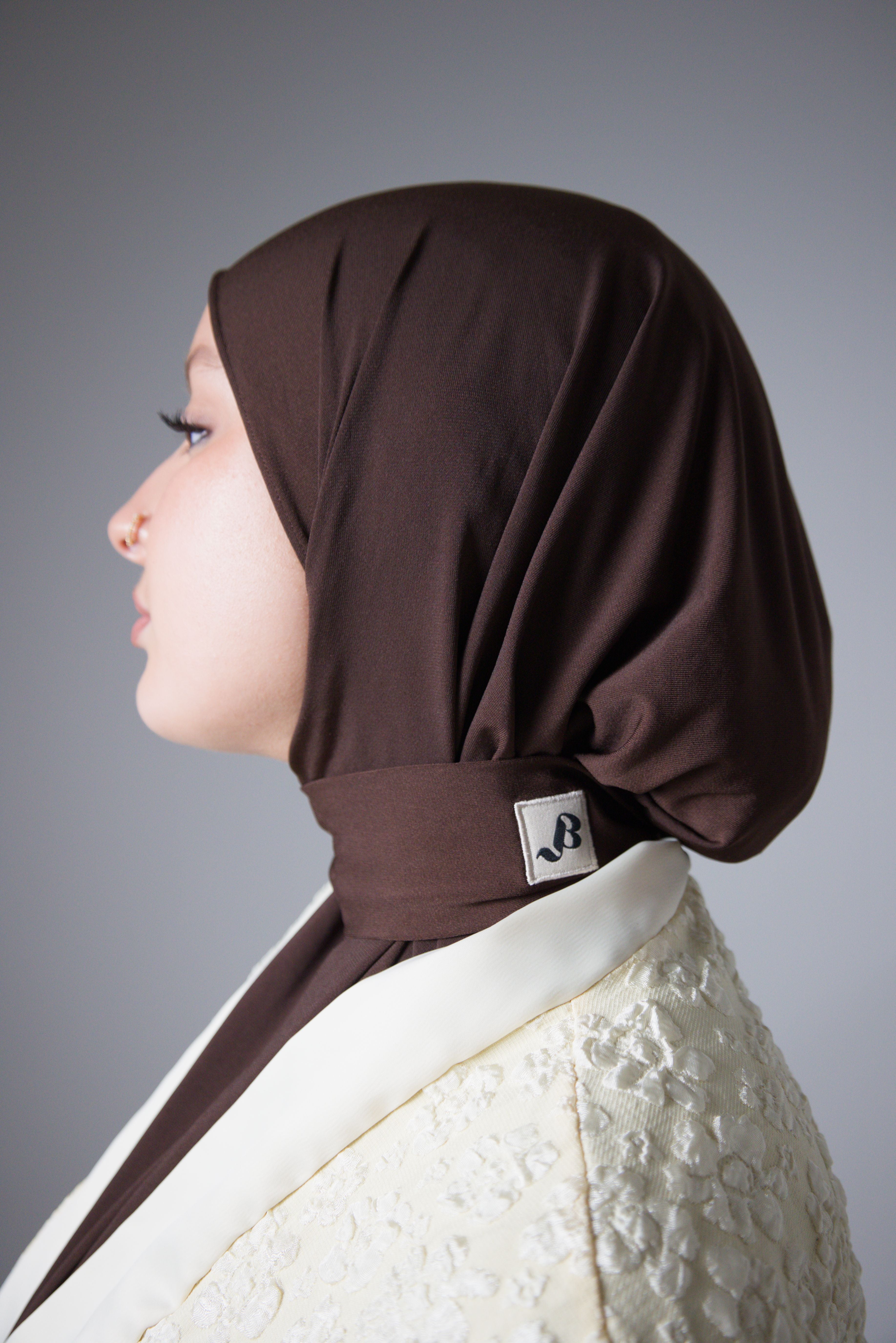 HIJAB CAGOULE | JERSEY PREMIUM | Coffee