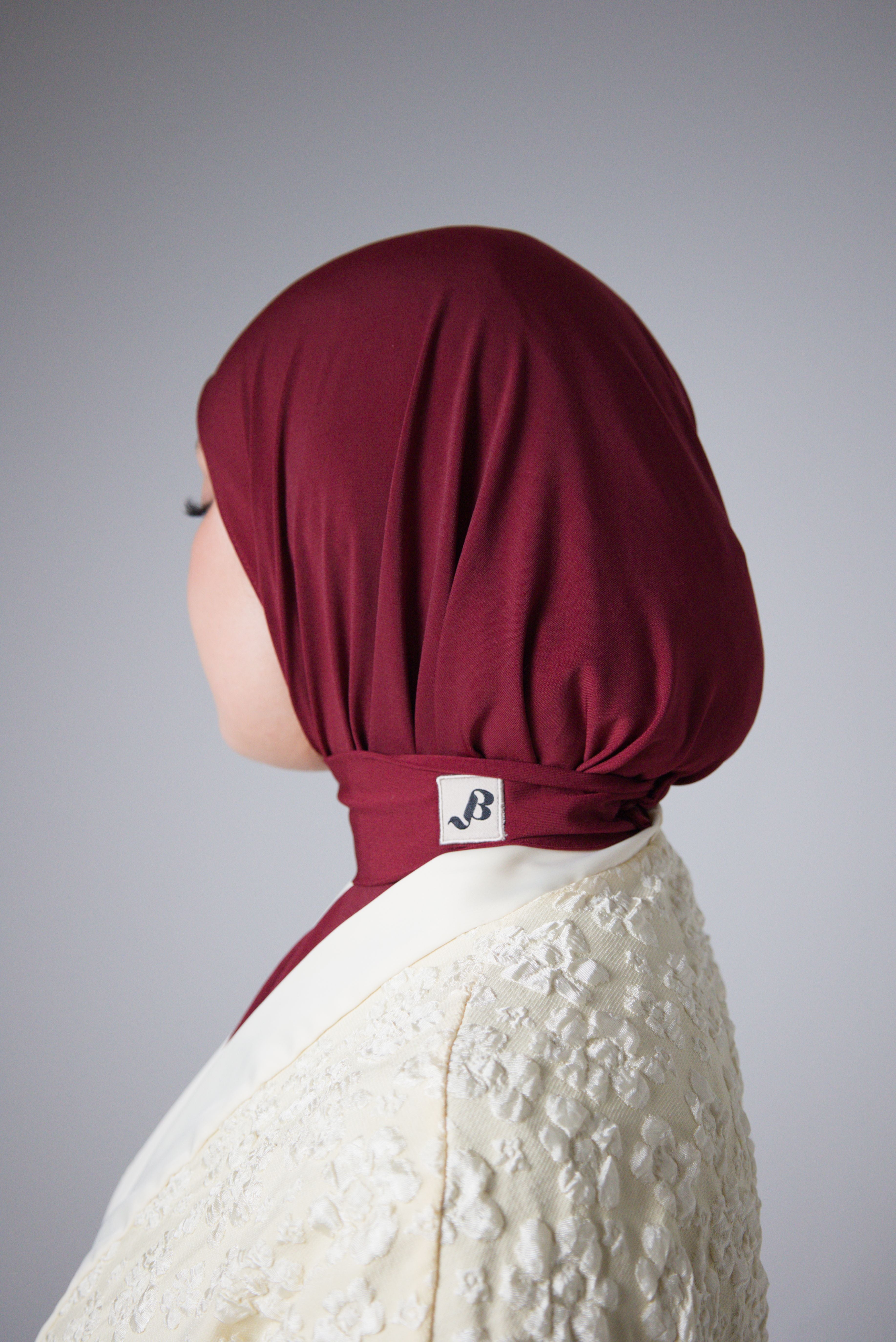 HIJAB CAGOULE | JERSEY PREMIUM | Burgundy