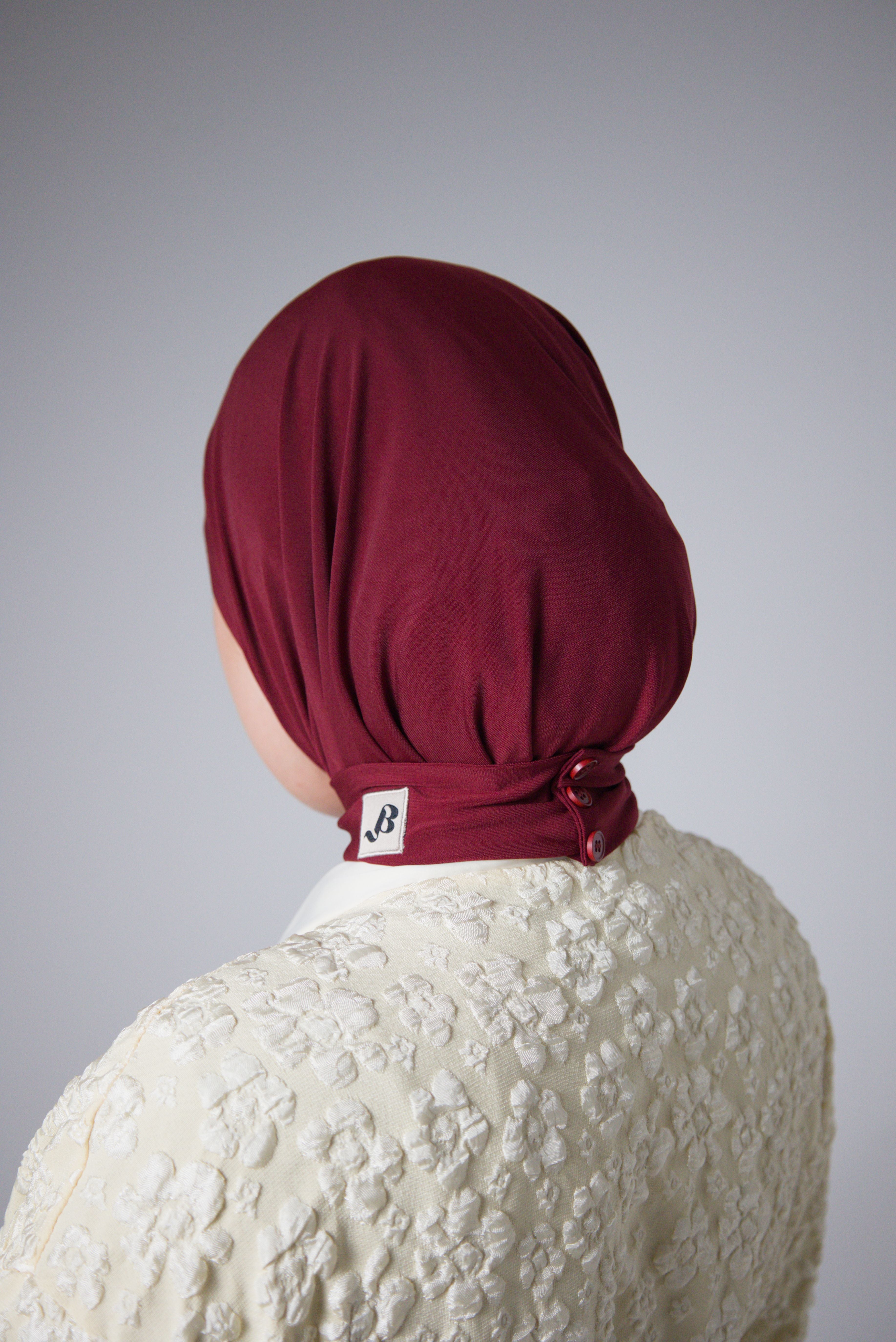 HIJAB CAGOULE | JERSEY PREMIUM | Burgundy