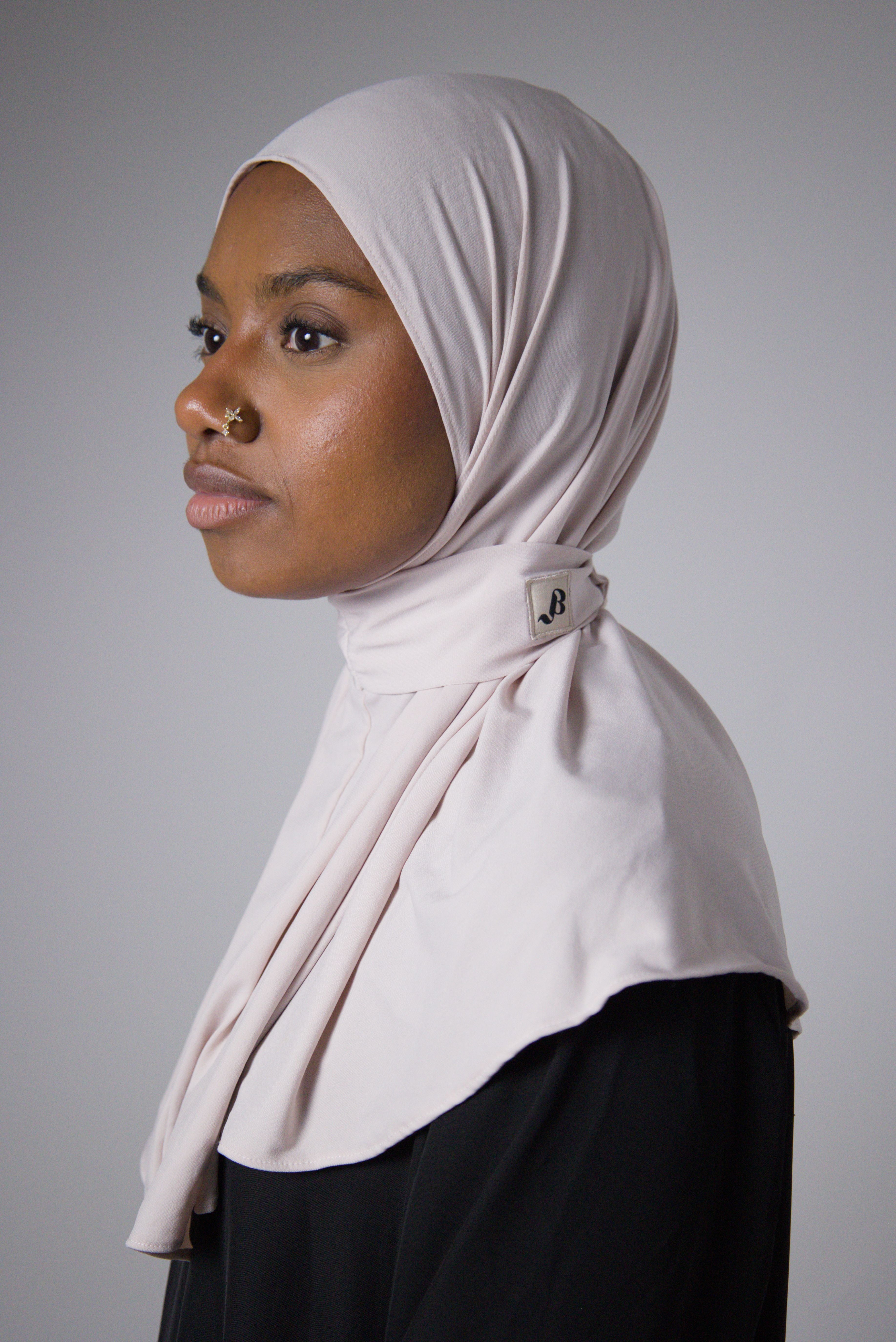HIJAB CAGOULE | JERSEY PREMIUM | Nude