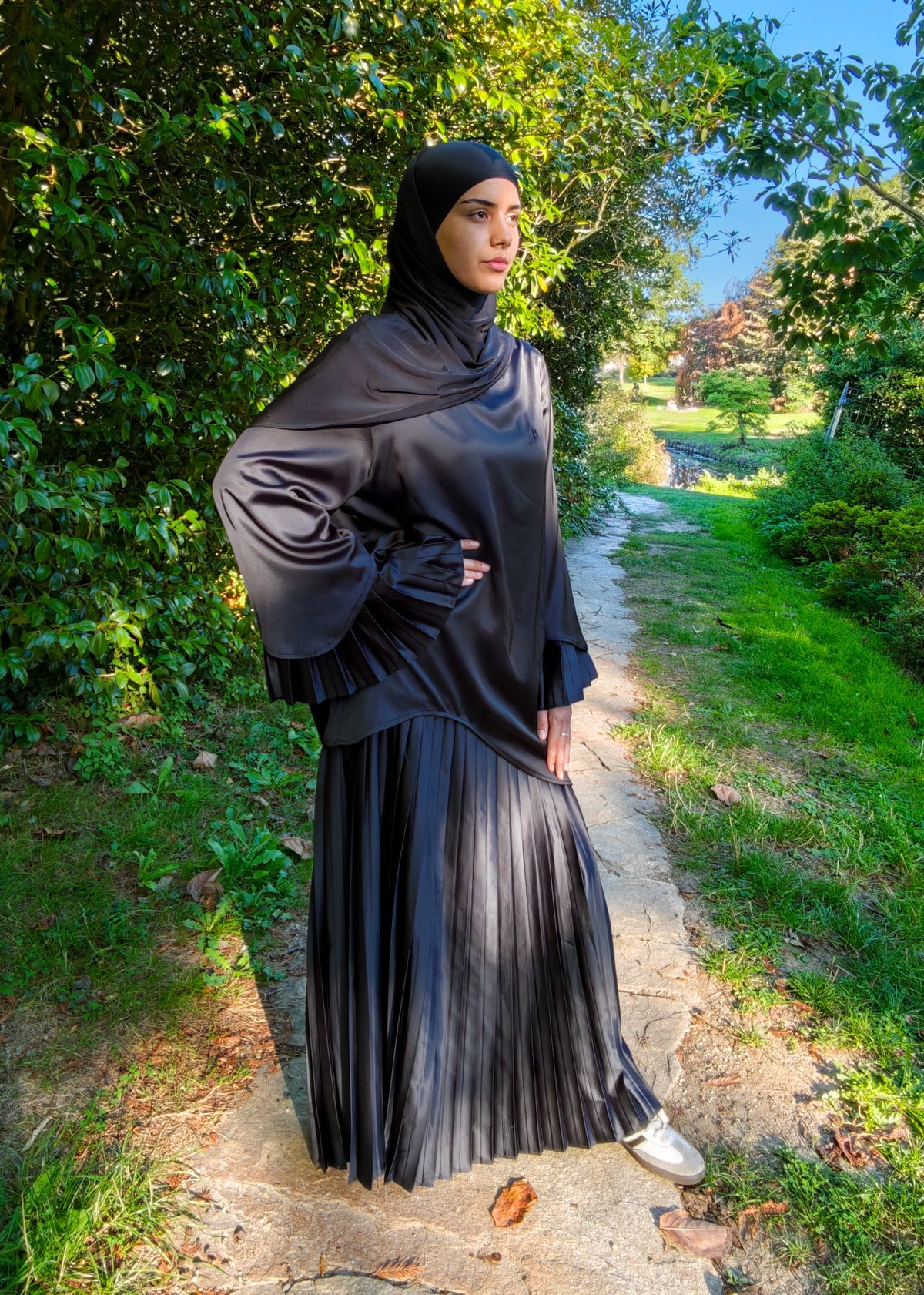 ROBE ABAYA PLISSÉE - AMIRA