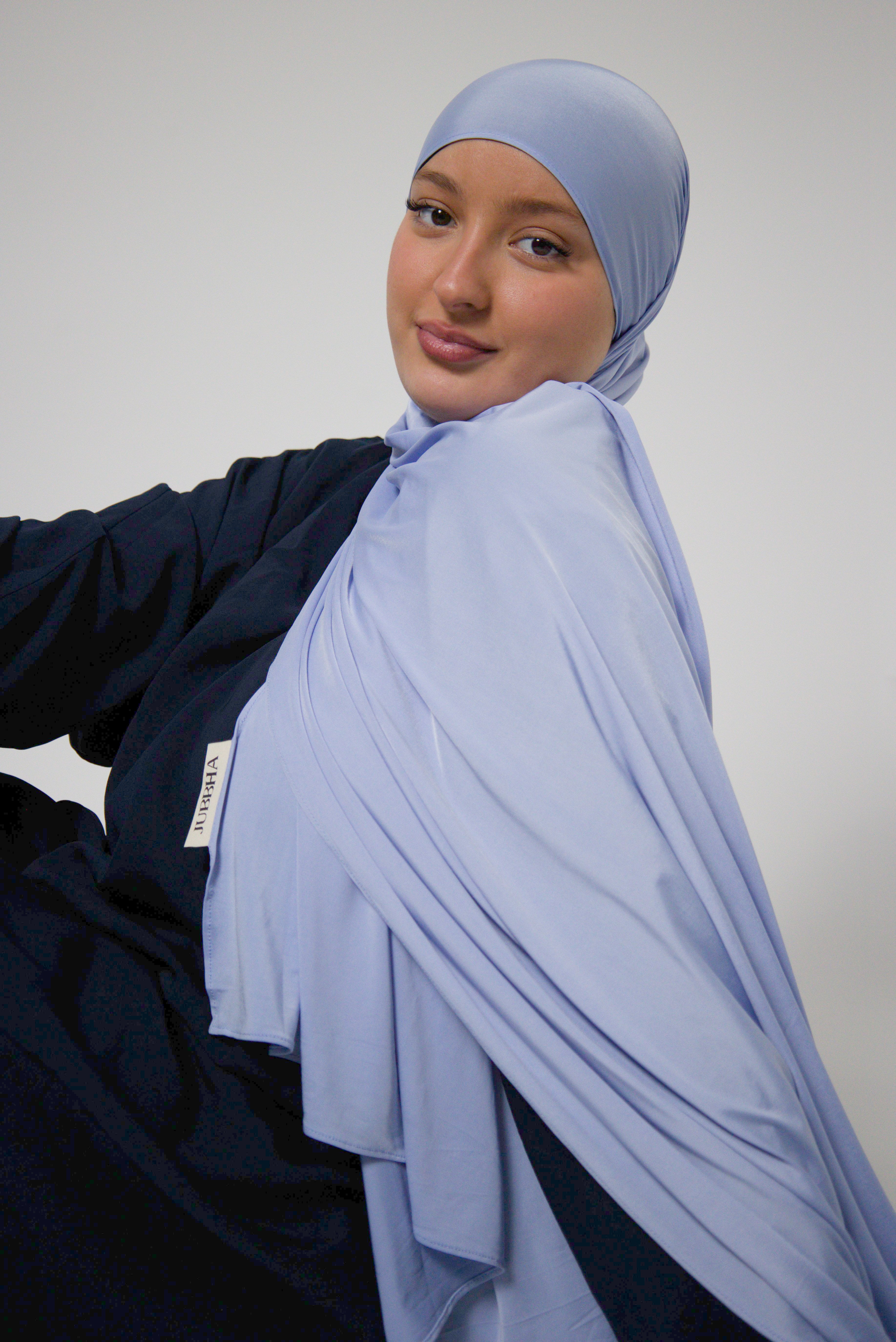 HIJAB LIQUID | JERSEY PREMIUM | Bleu Héron