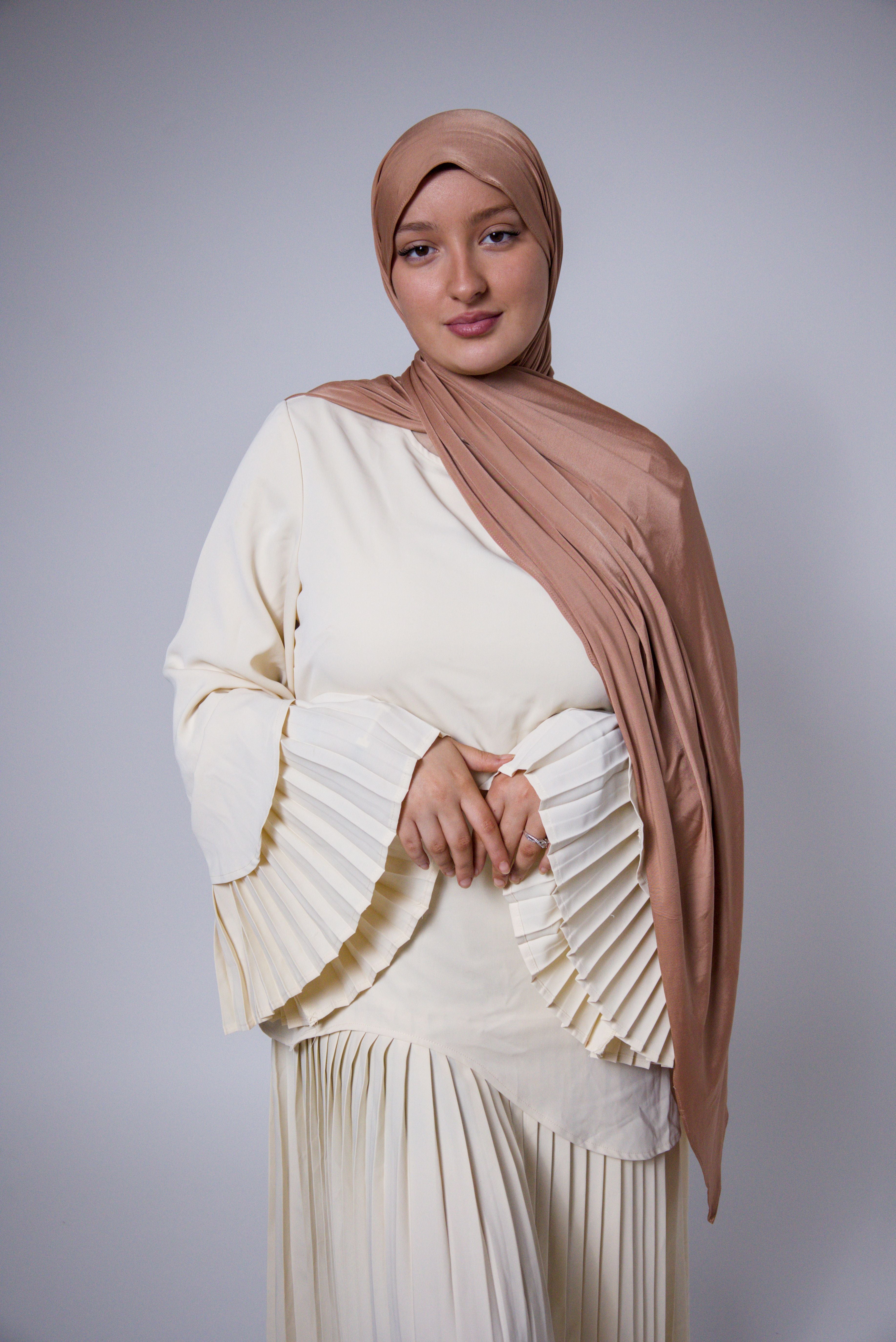 HIJAB  LIQUID | JERSEY PREMIUM | Mocha Mousse