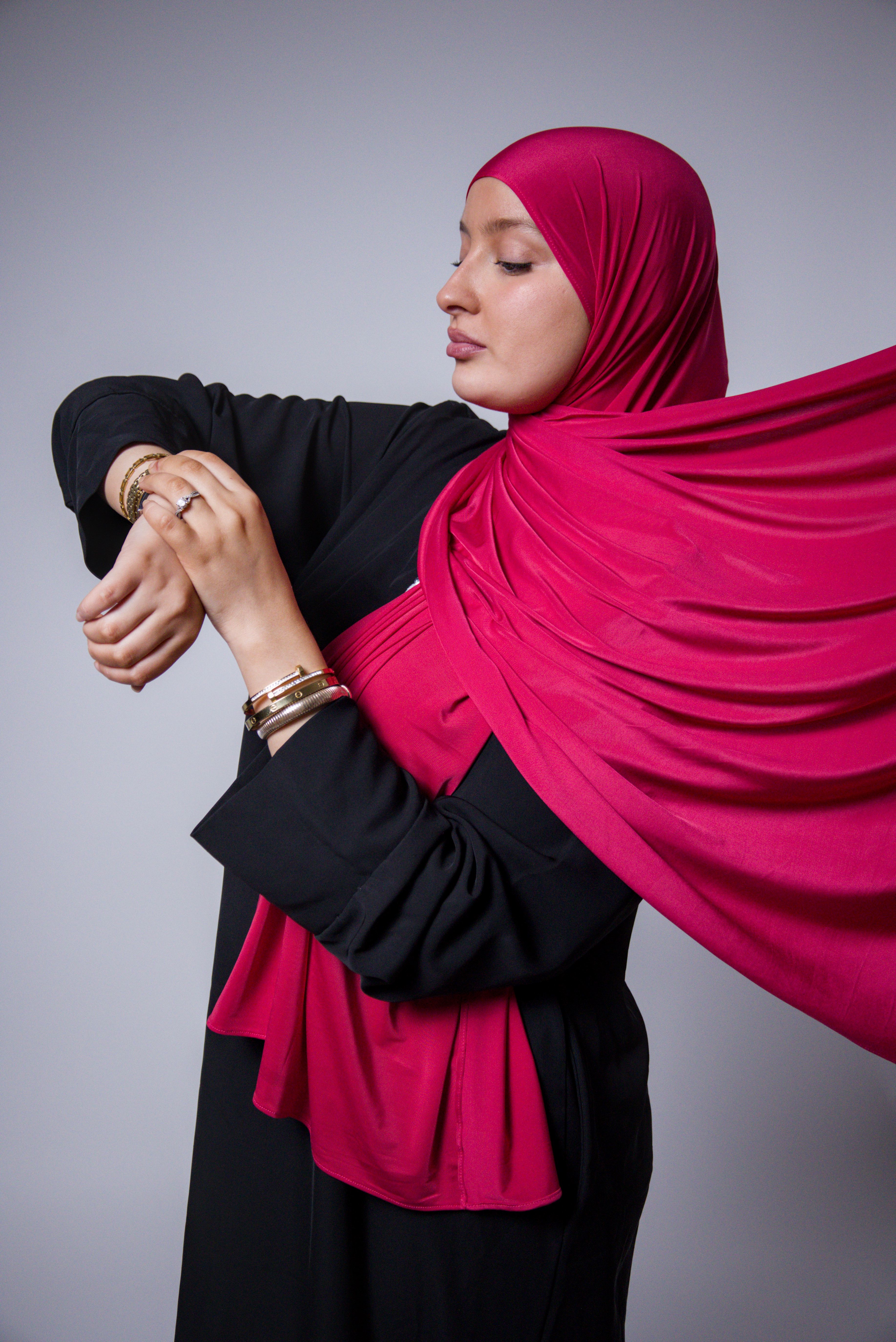 HIJAB LIQUID | JERSEY PREMIUM | Framboise