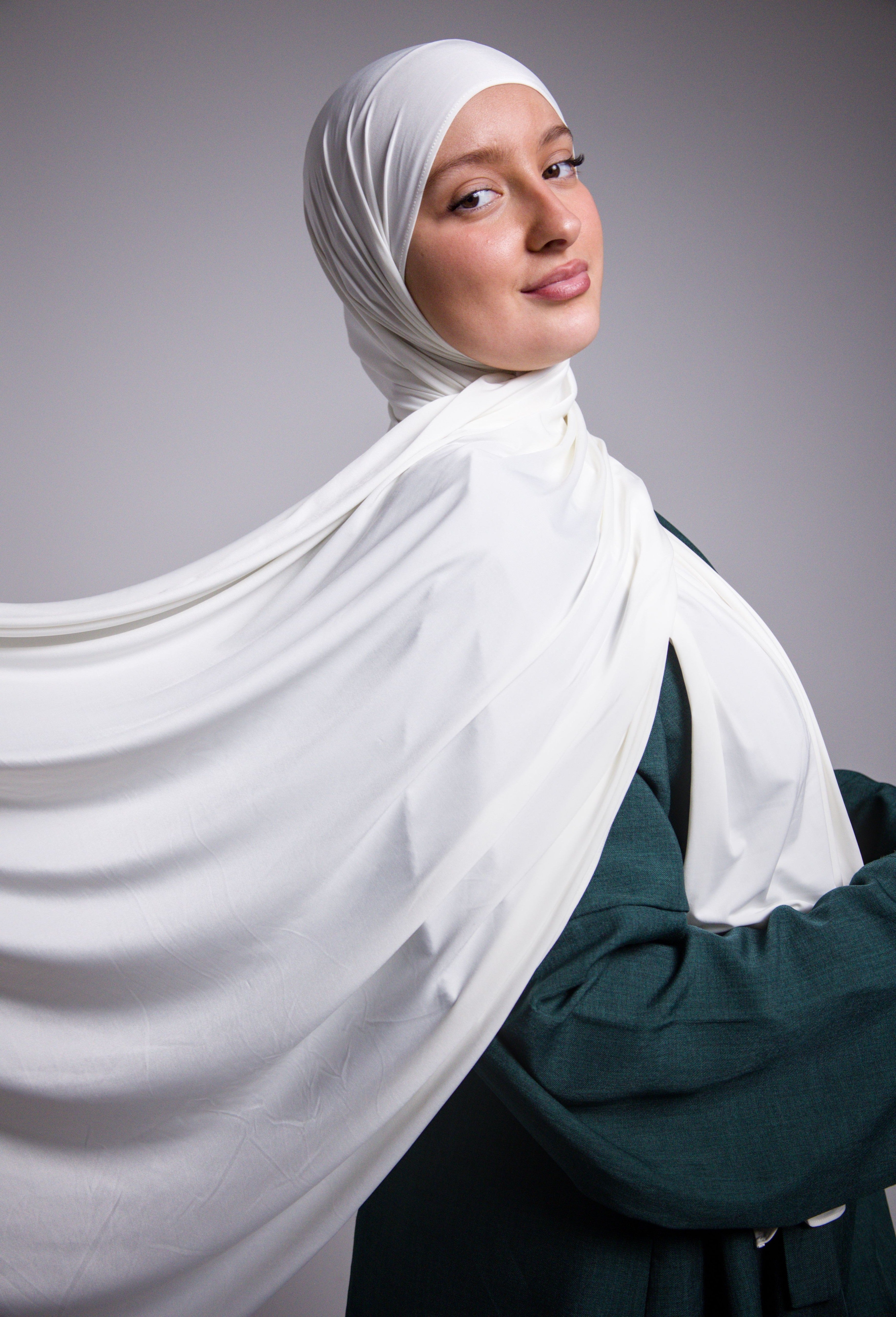 HIJAB  LIQUID | JERSEY PREMIUM | Blanc