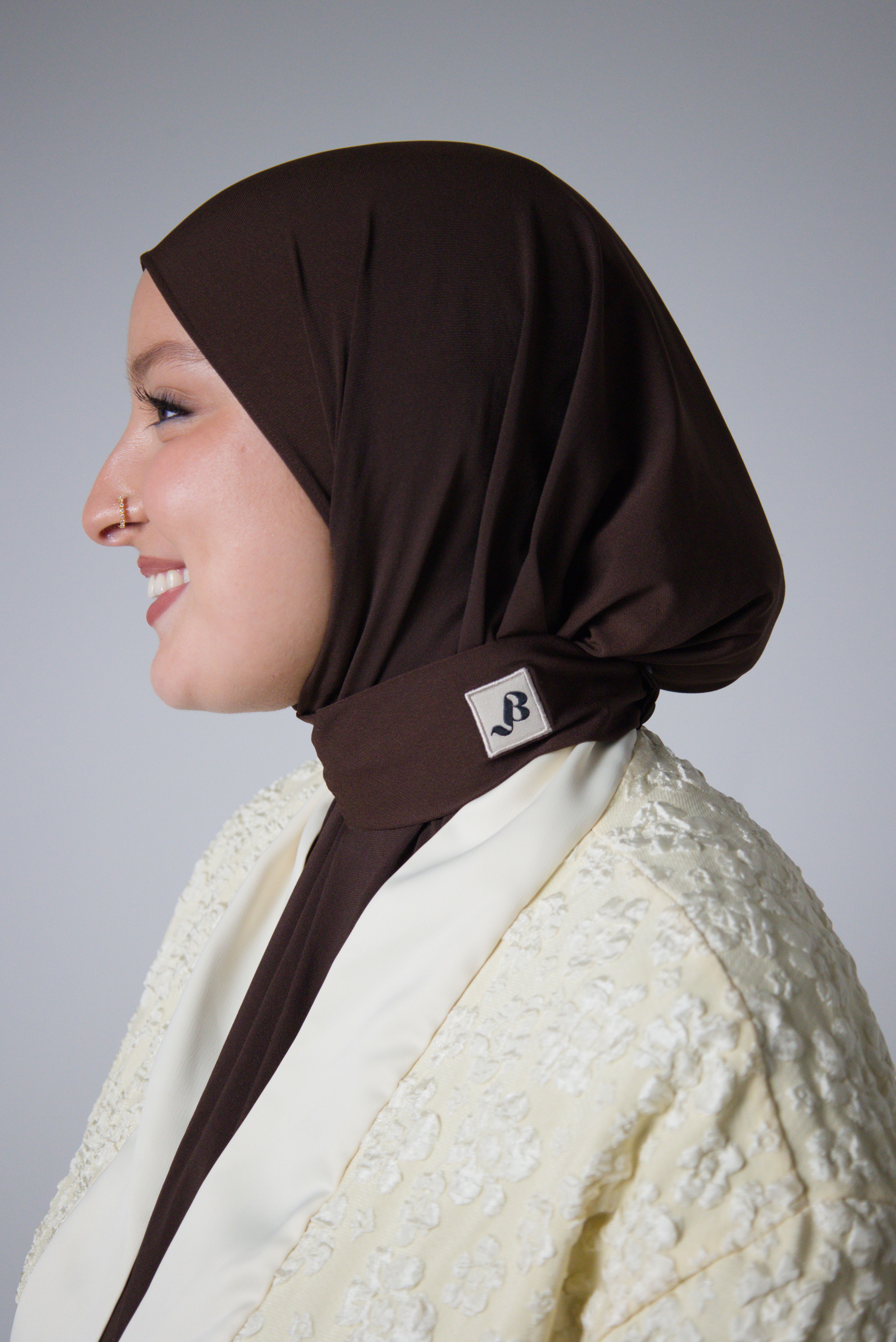 HIJAB CAGOULE | JERSEY PREMIUM | Coffee