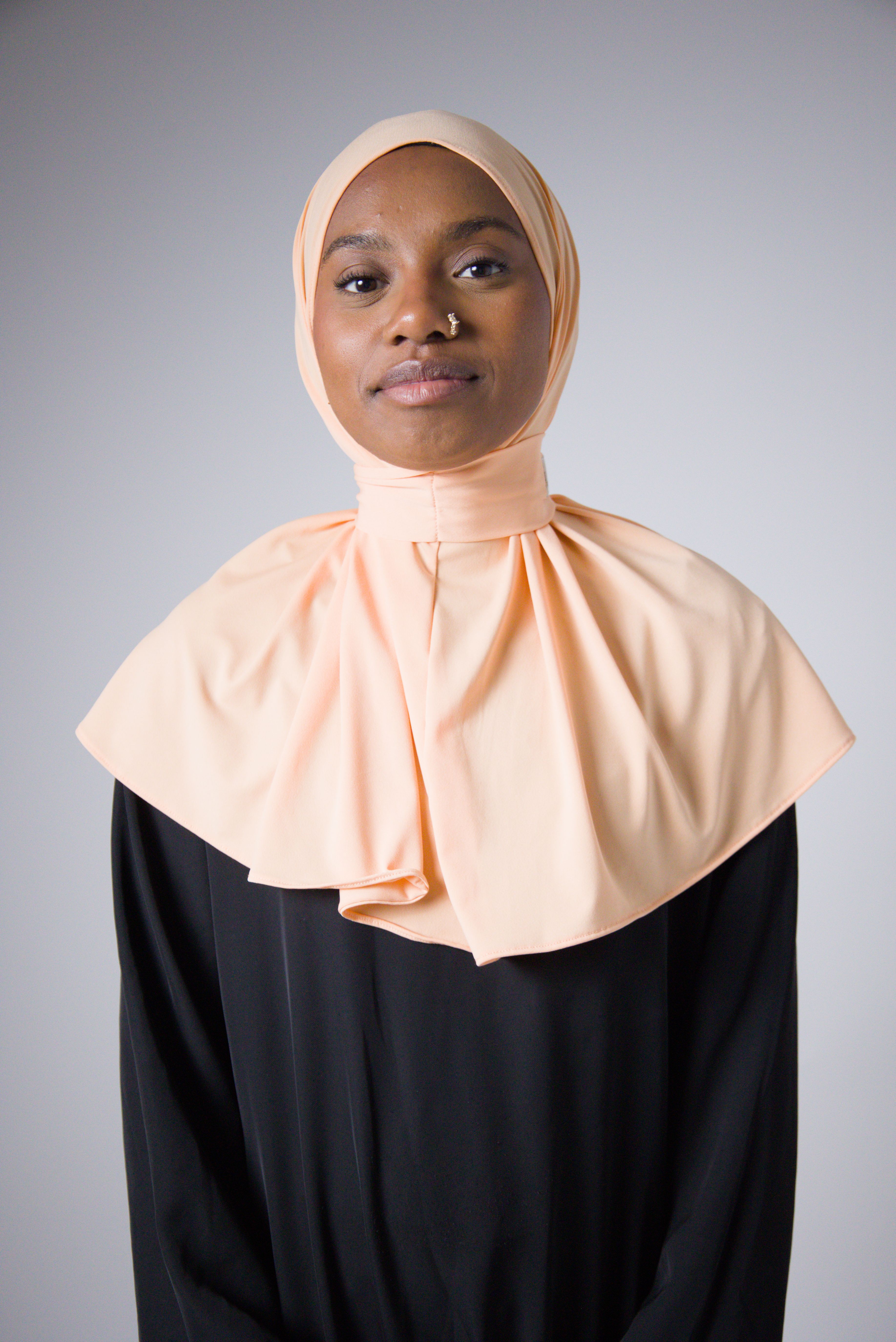 HIJAB CAGOULE | JERSEY PREMIUM | Salmon