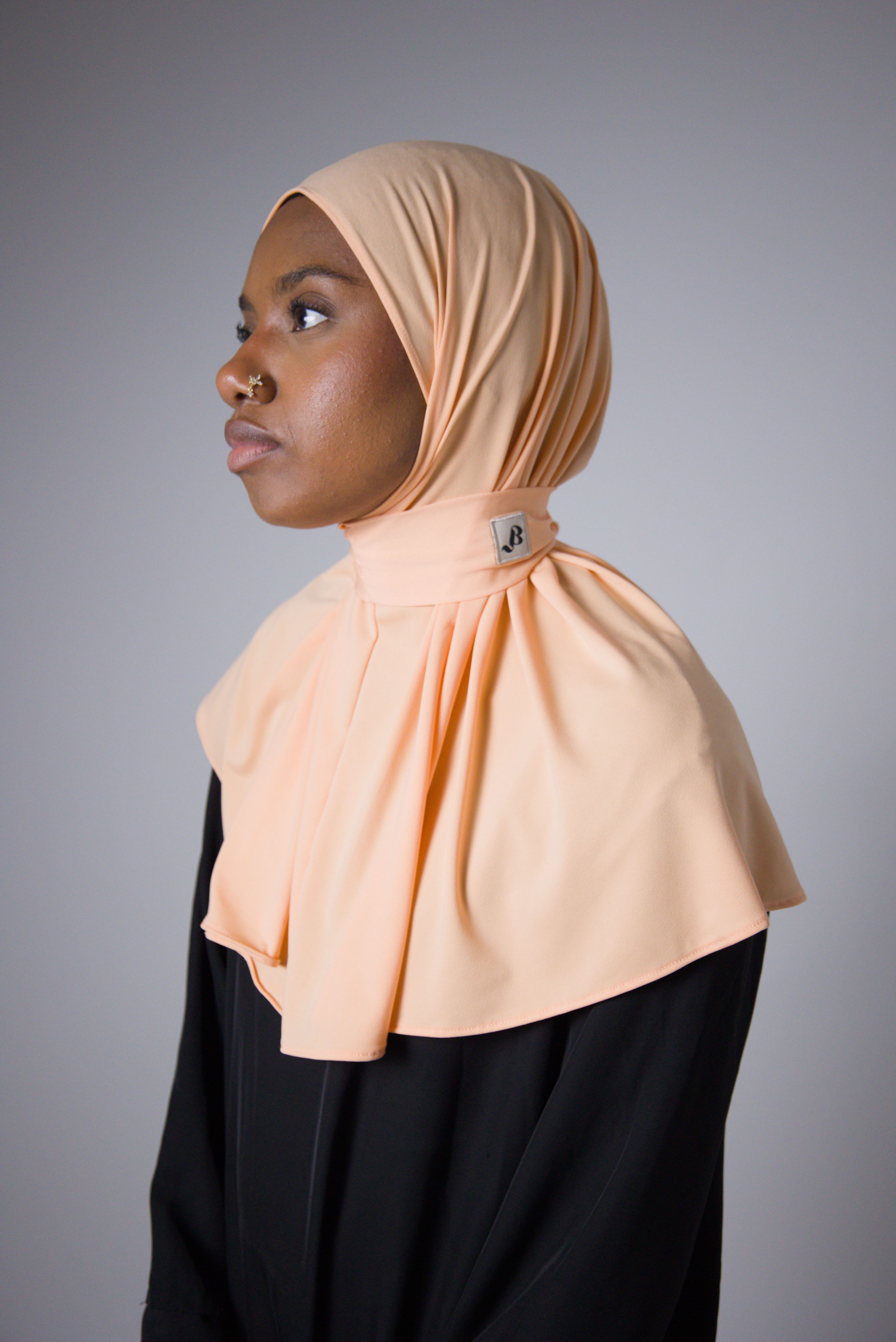 HIJAB CAGOULE | JERSEY PREMIUM | Salmon