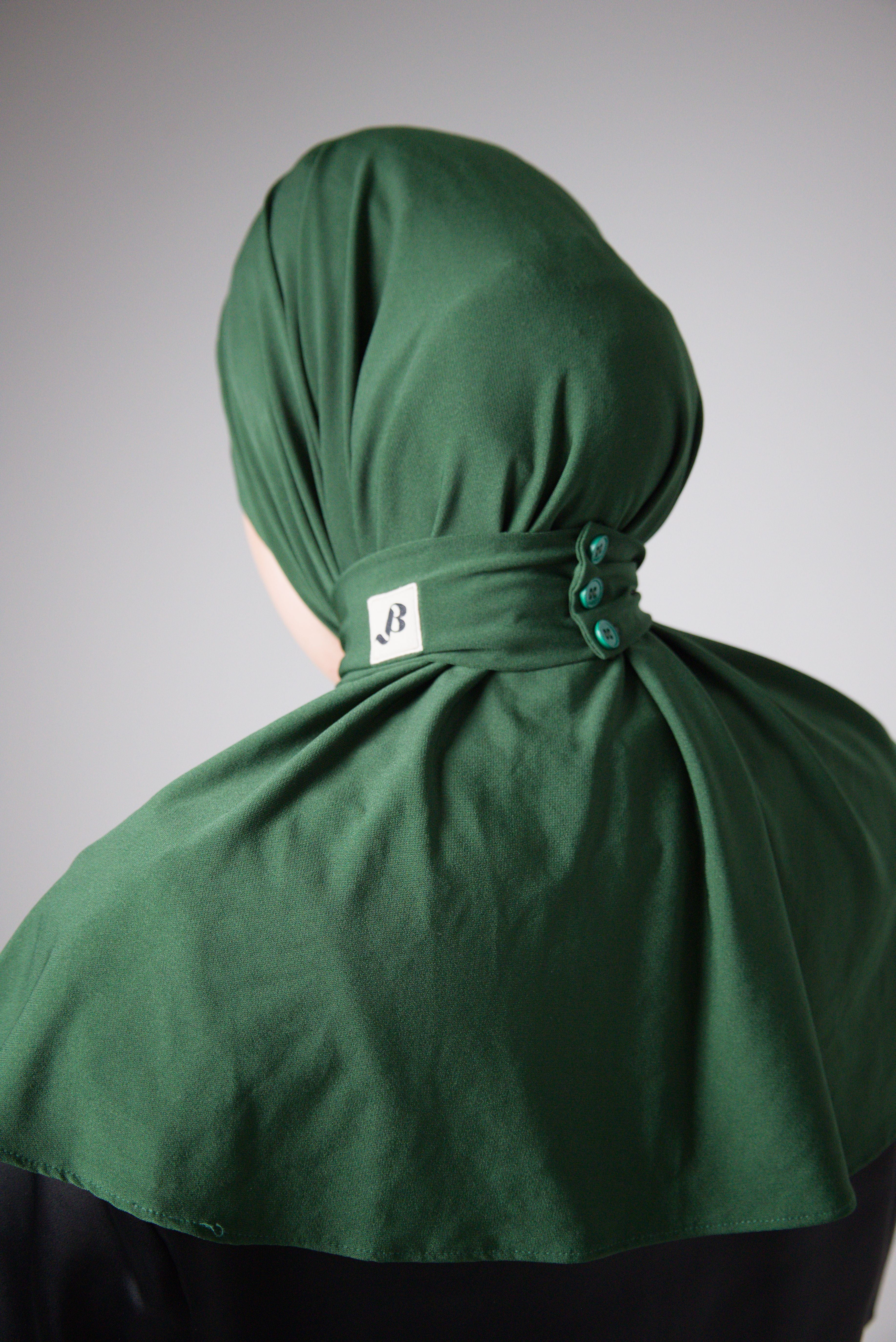 HIJAB CAGOULE | JERSEY PREMIUM | Dark Green
