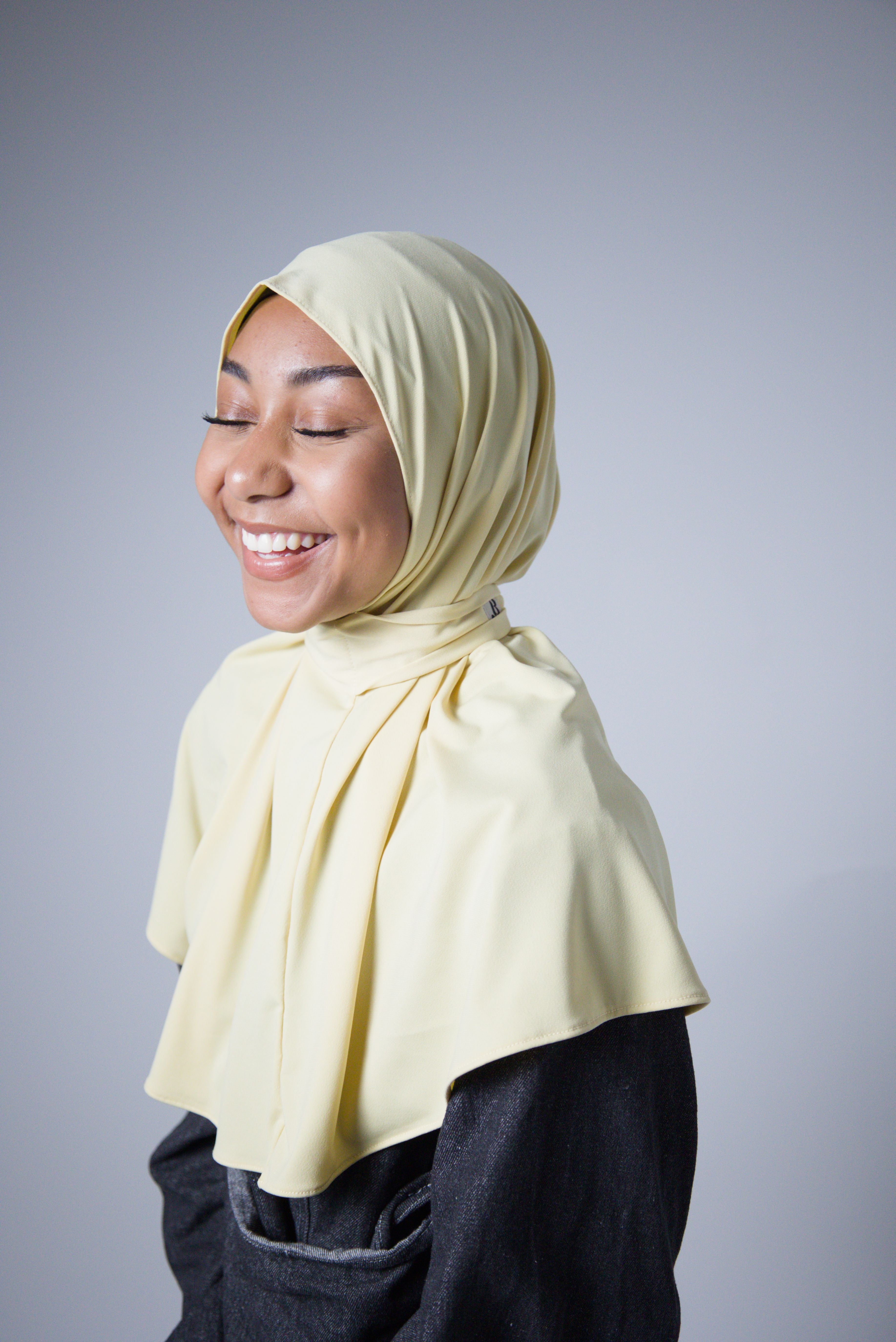 HIJAB CAGOULE | JERSEY PREMIUM | French Vanilla