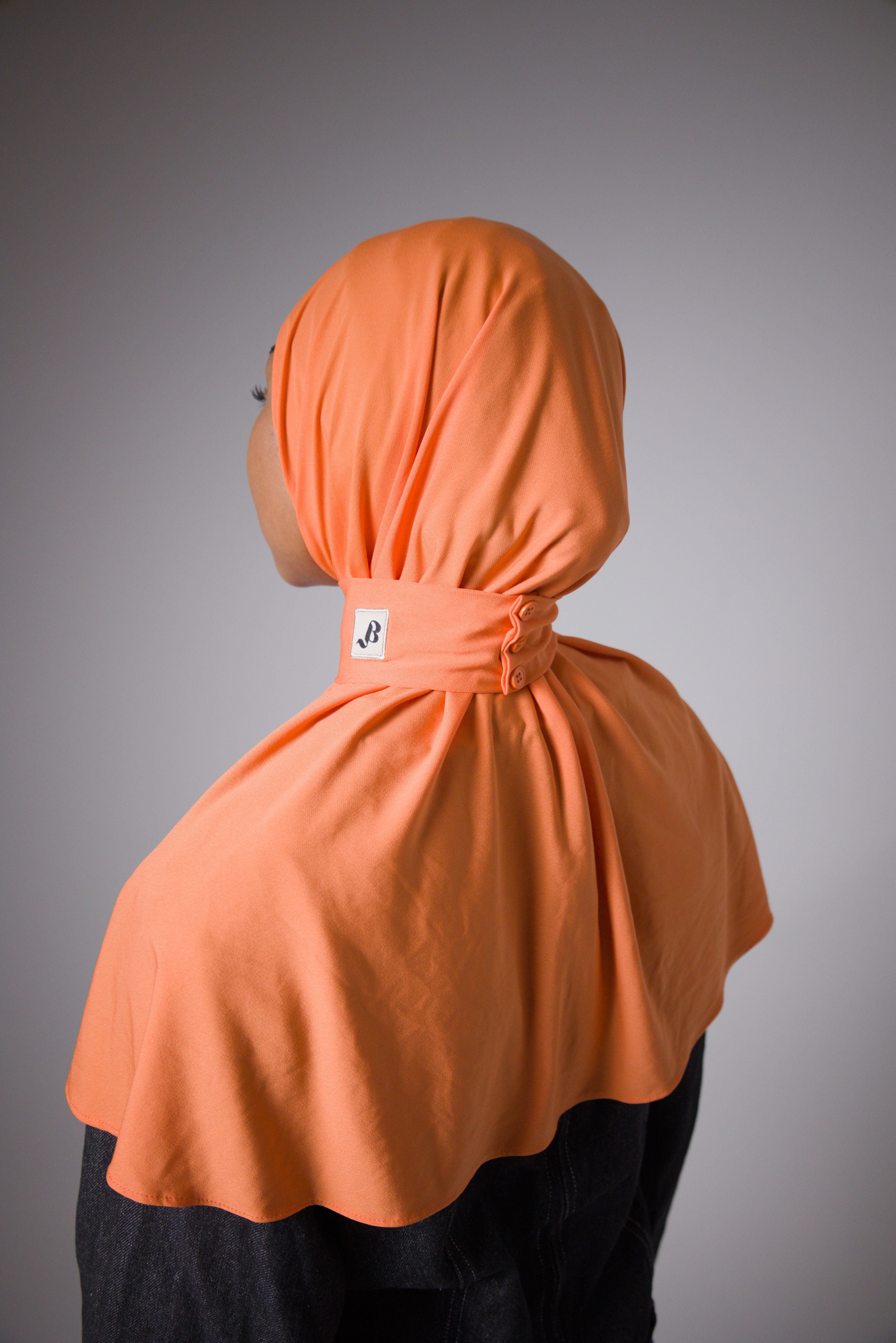 HIJAB CAGOULE | JERSEY PREMIUM | Orange