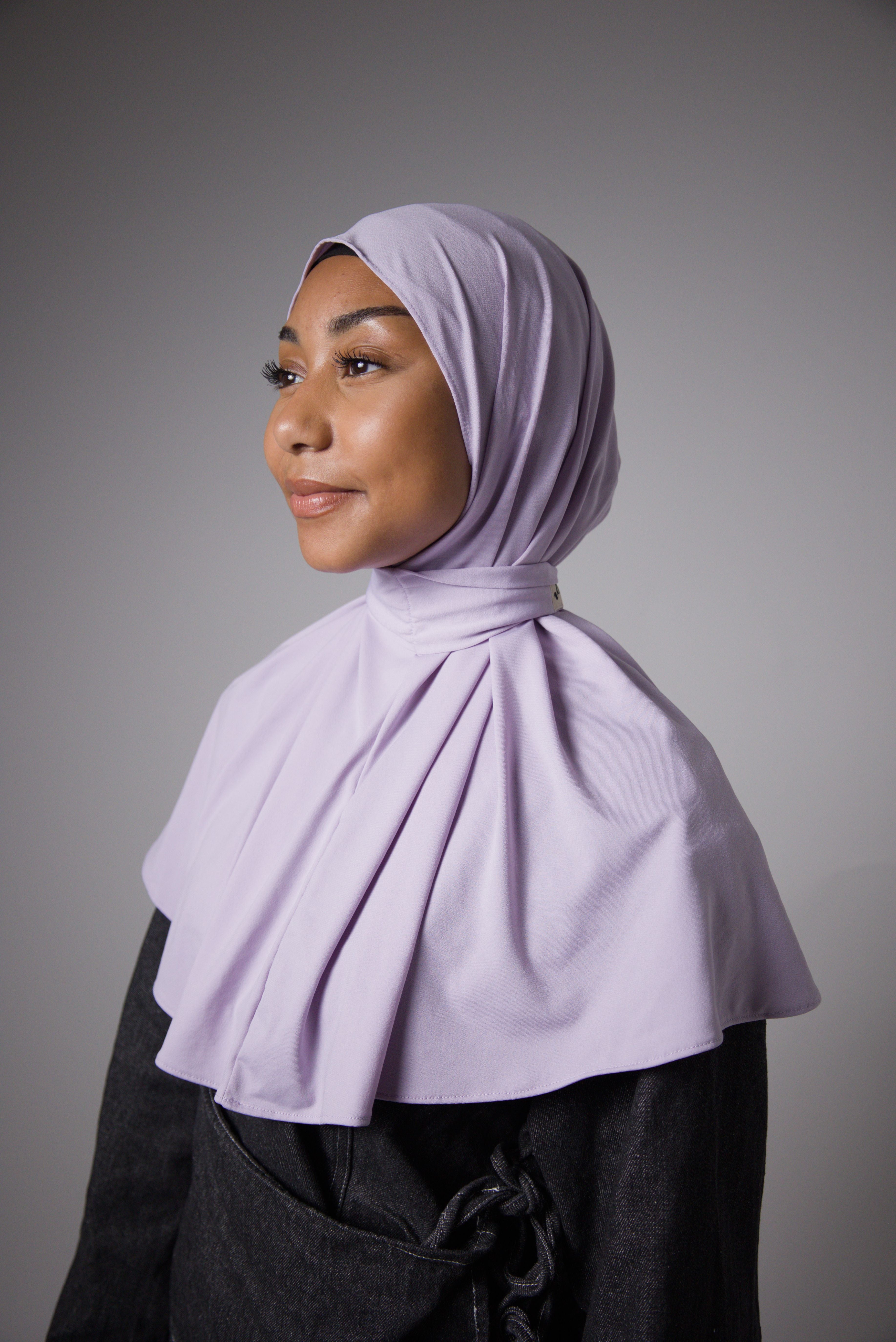 HIJAB CAGOULE | JERSEY PREMIUM | Purple