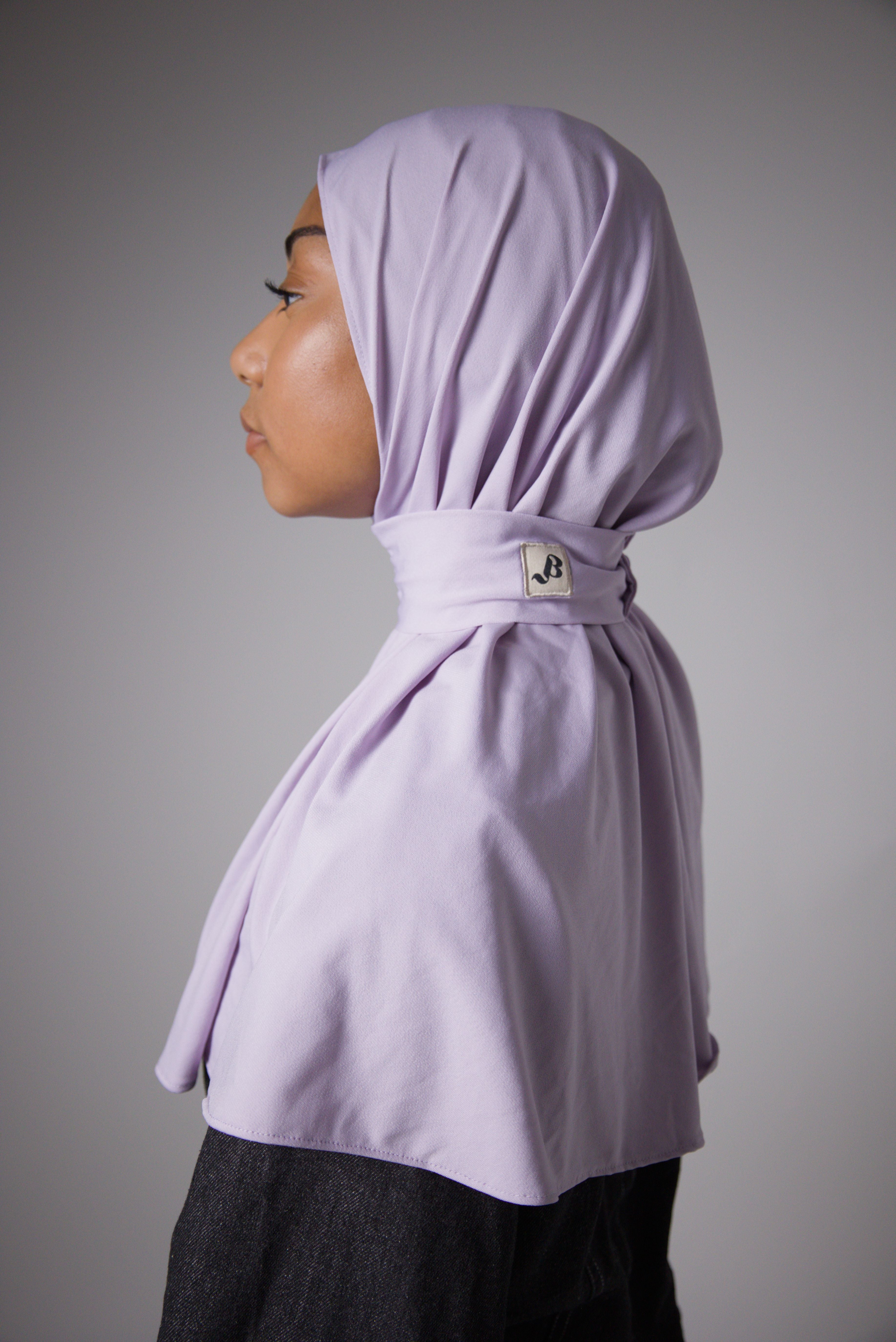 HIJAB CAGOULE | JERSEY PREMIUM | Purple