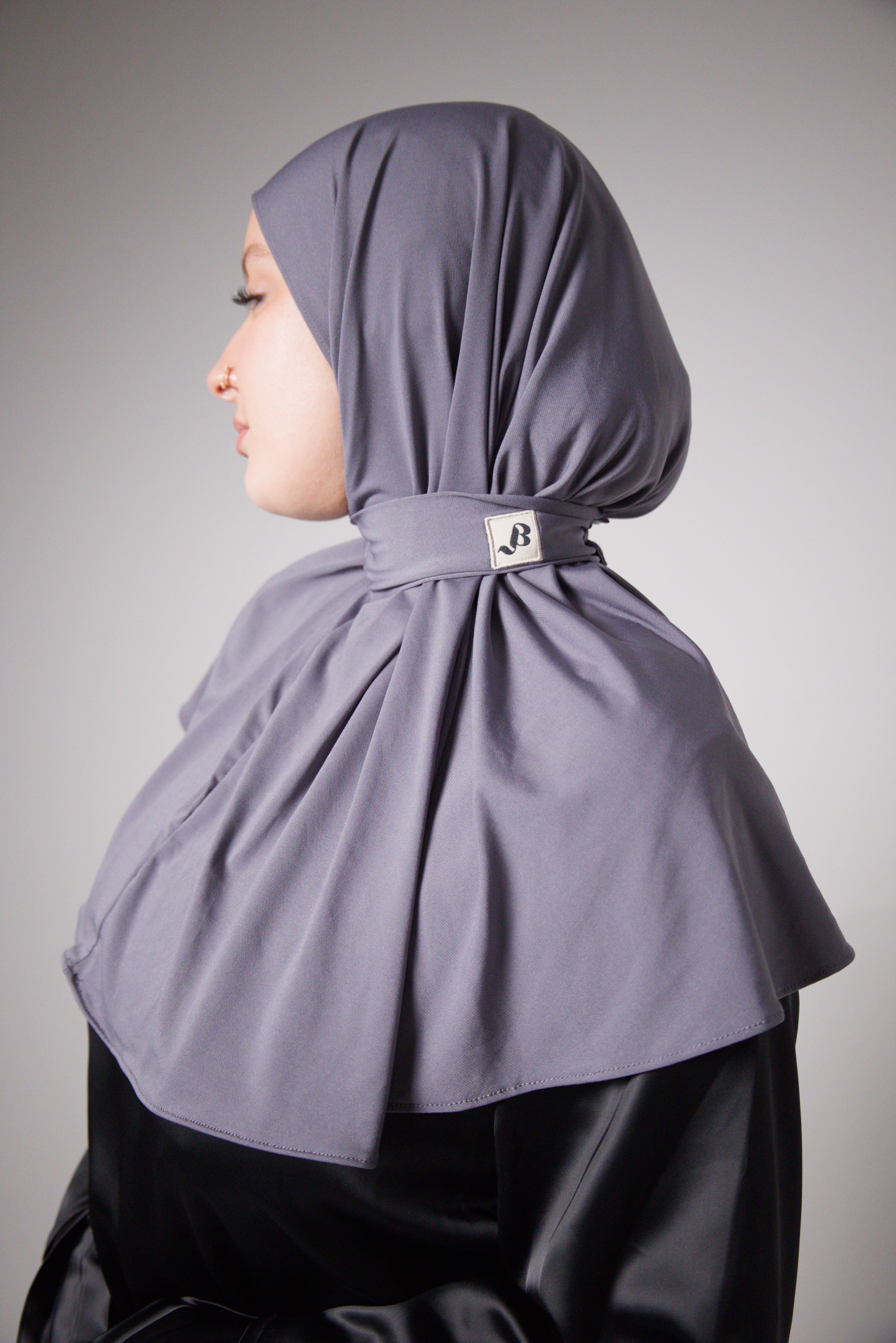 HIJAB CAGOULE | JERSEY PREMIUM | Gris Goblin